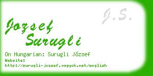 jozsef surugli business card